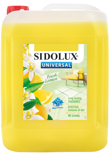 Sidolux univerzální čistič na všechny povrchy a podlahy 5l Fresh lemon - žlutý