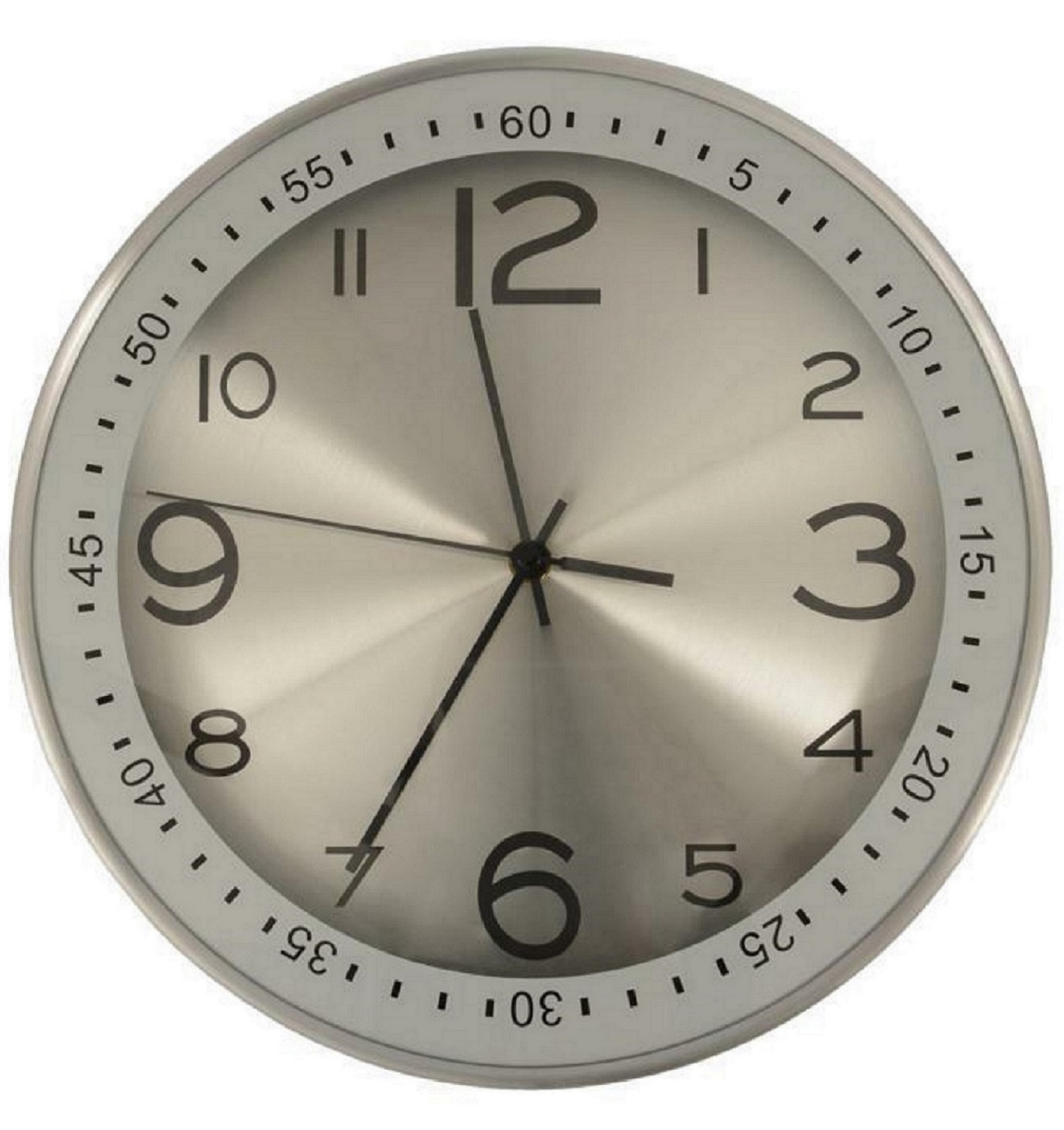 Spoko nástěnné hodiny Modern, O 30 cm, stříbrné