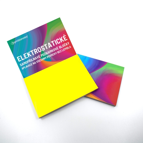 Poznámkové bločky elektrostatické Symbio 70x100 mm žluté