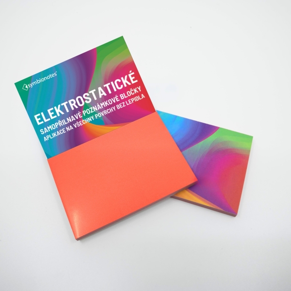 Poznámkové bločky elektrostatické Symbio 70x100 mm červené