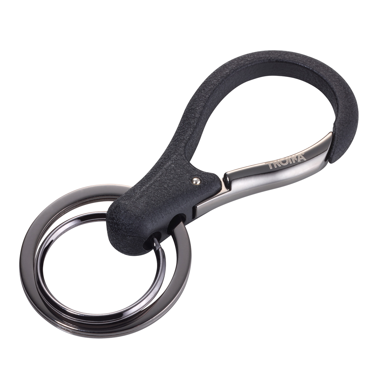 TROIKA klíčenka - kroužky, kovová, s karabinkou, mix barev