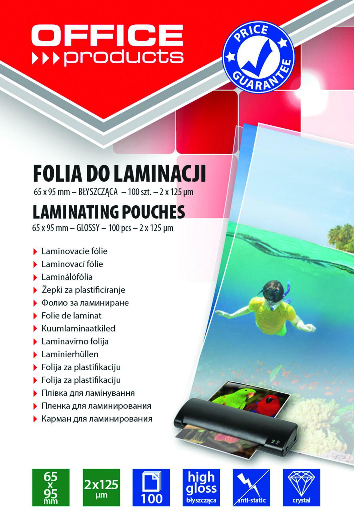 Fólie laminovací A4 / 125 mic. 216 x 303 mm / 100 ks