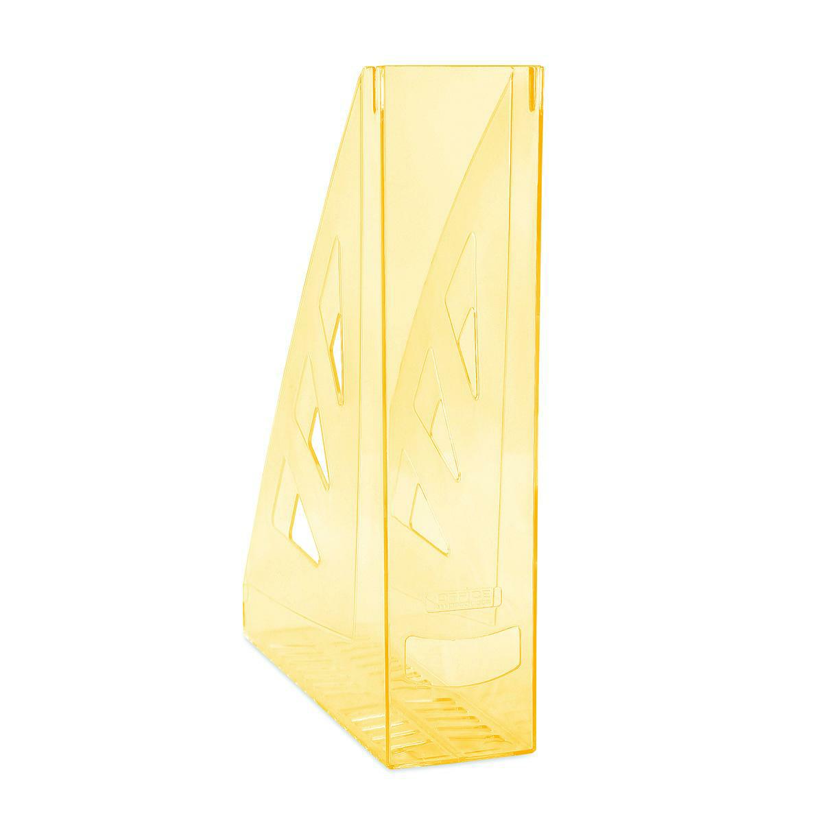 Stojan na časopisy Office Products A4 70mm transparentní oranžový
