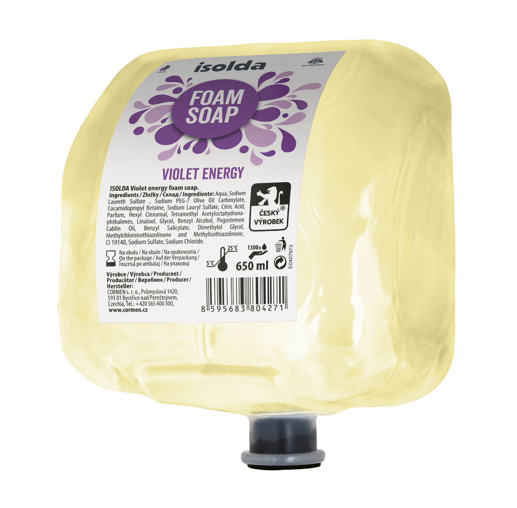 Isolda pěnové mýdlo Violet Energy 650ml TEAM