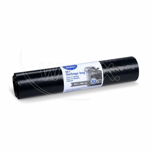 Sáček odpadní 70l - 80l, 57,5 x 100 cm / 25ks černý