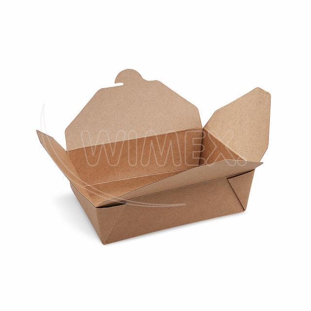 Papírový box EKO 151x120x50mm na jídlo kraft s chlopněmi 1000ml / 50ks