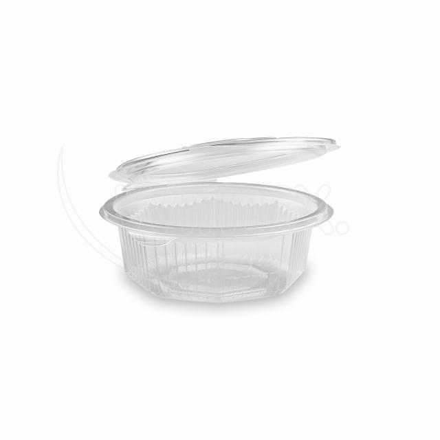 Miska osmiboká průhledná s víčkem 375ml / 50ks