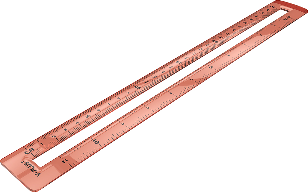 Pravítko 30cm Y-PLUs MID barevný mix