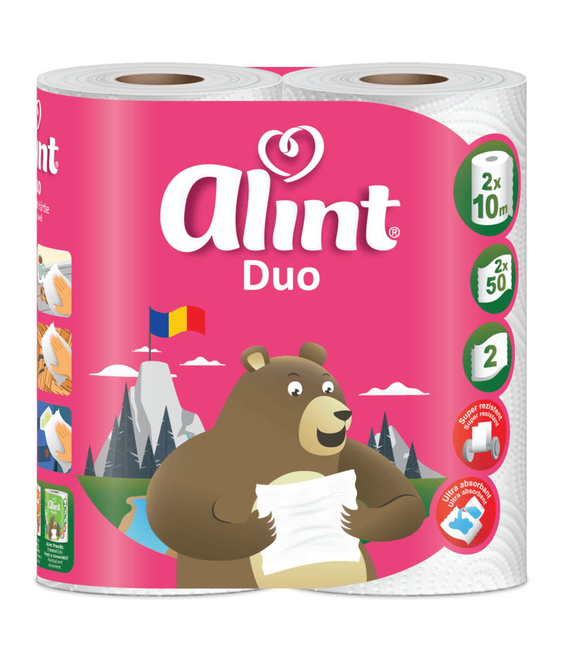 Papírový ručník v roli 2-vrstvý Linteo/Puffina/Balsoft 2 x 10 m / 2 role