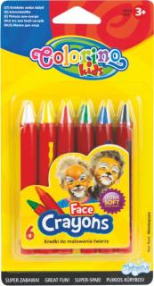 Barvy obličejové v tužce 6 barev Colorino Kids