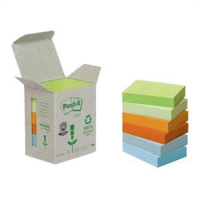 Blok samolepicí Post-it 51 x 38 mm/6 ks rainbow, recykl