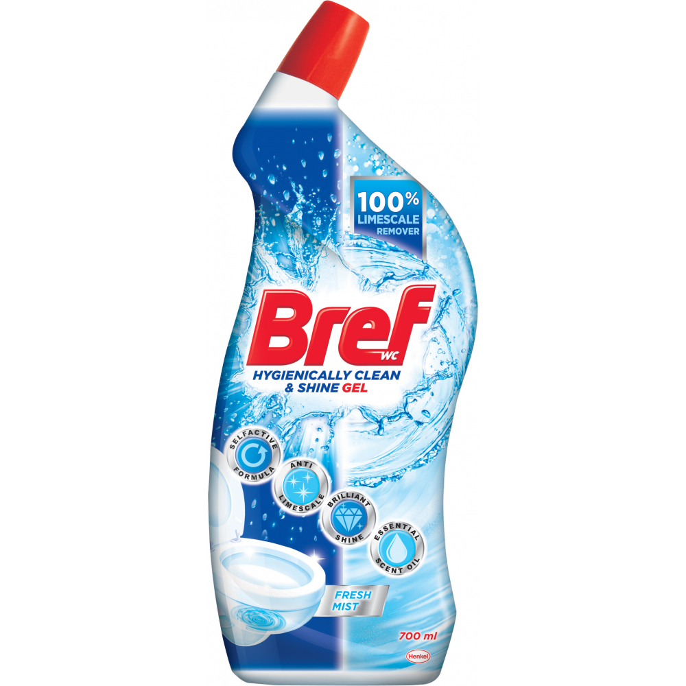 Bref Hygiene Gel Fresh Mist, WC čistič, 700 ml