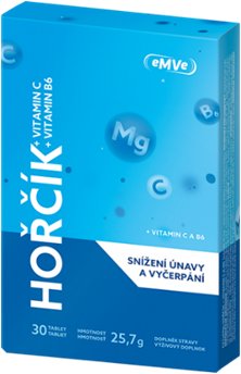 eMVe Hořčík + vitamin C a B6 / 30 tablet