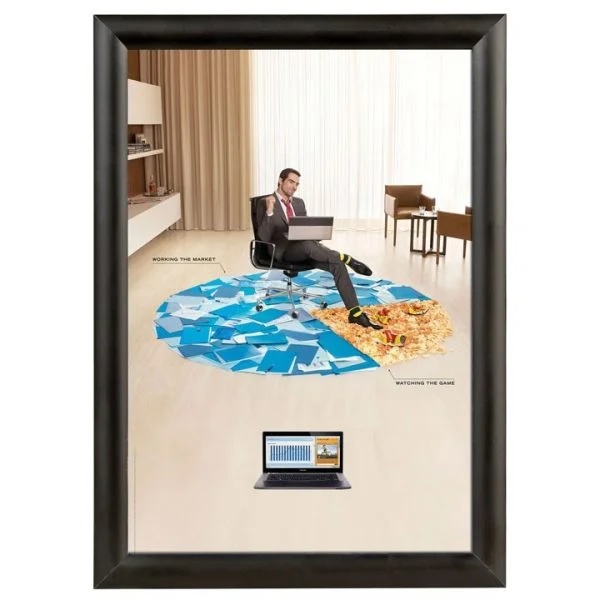 Kliprám s ostrými rohy, profil 25 mm, formát A1 černý