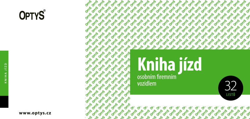 Kniha jízd firemního/osobního vozidla 21x10cm OPTYS 1171,32 listů