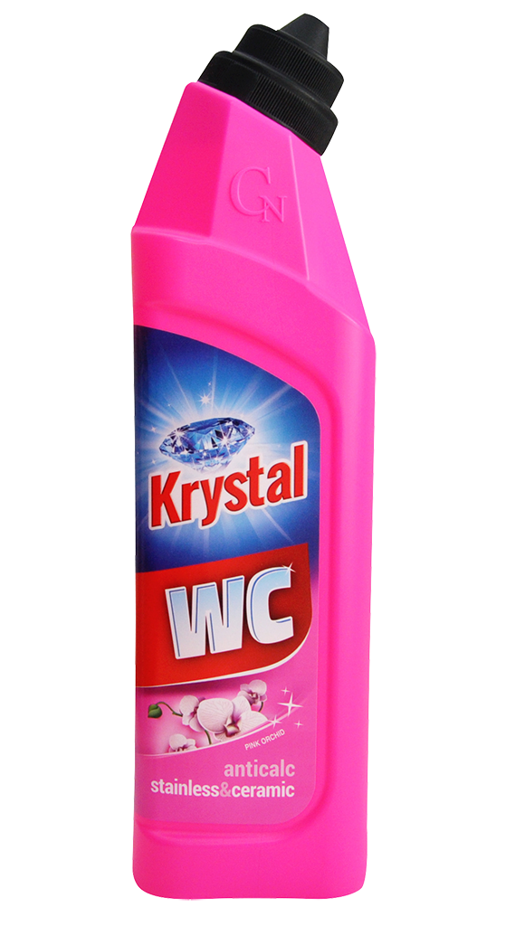 Krystal WC čistič na keramiku a nerez 750 ml růžový