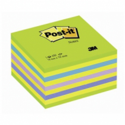 Blok samolepicí Post-it 76 x 76 mm zelený neon