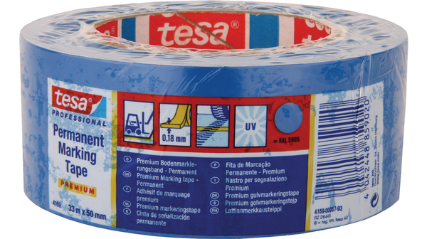 Lepící páska podlahová TESA flex 50 mm x 33 m modrá