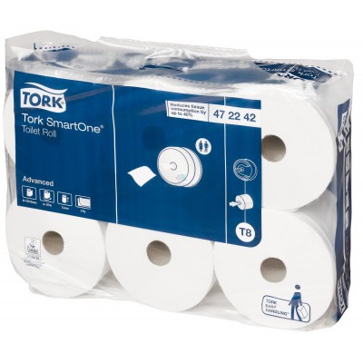 Papír toaletní odvíjený od středu TORK SmartOne 472242, 2-vrstvý, 207 m, bílý, 6 ks