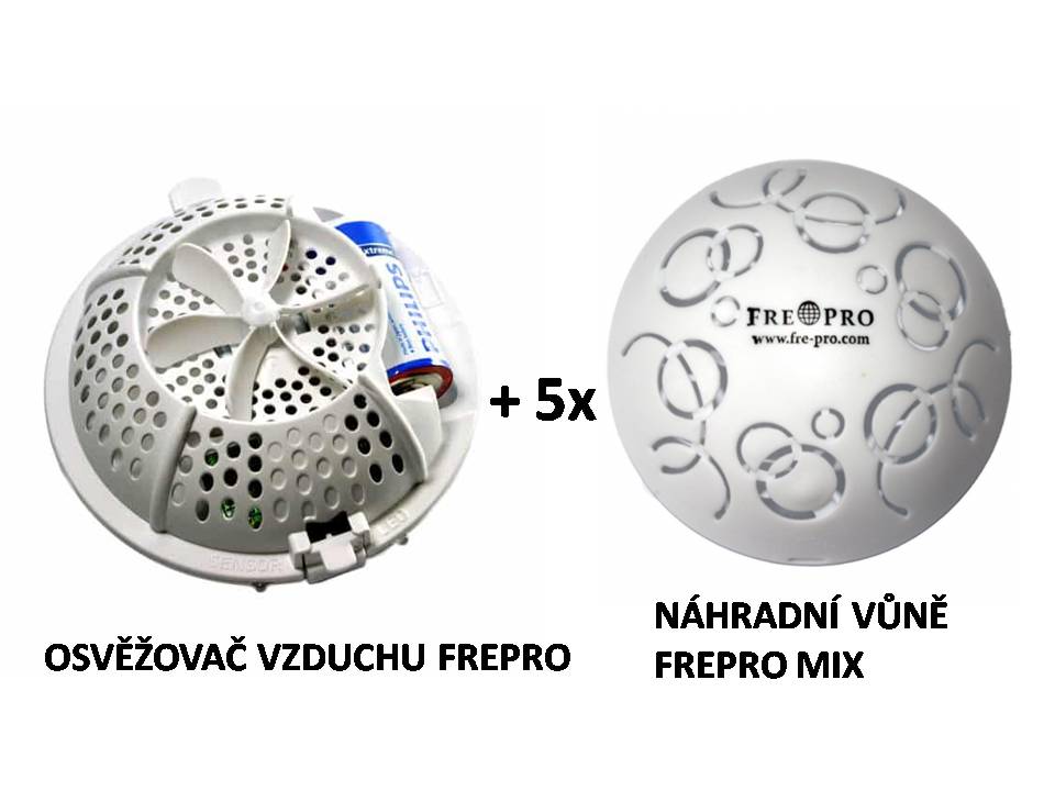 Osvěžovač vzduchu FREPRO Easy fresh + 5x náhradní vůně FREPRO mix