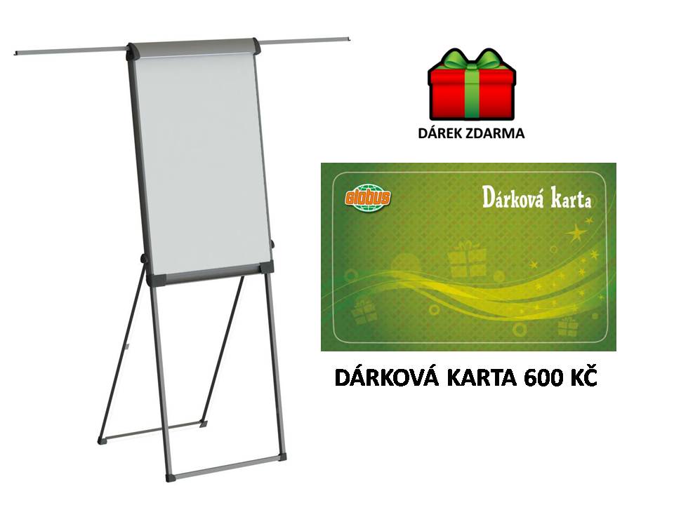 Spoko S0718 flipchart kombinovaný 105 x 68 cm, výška 105 až 195 cm, bílý + dárková karta Globus 600 Kč