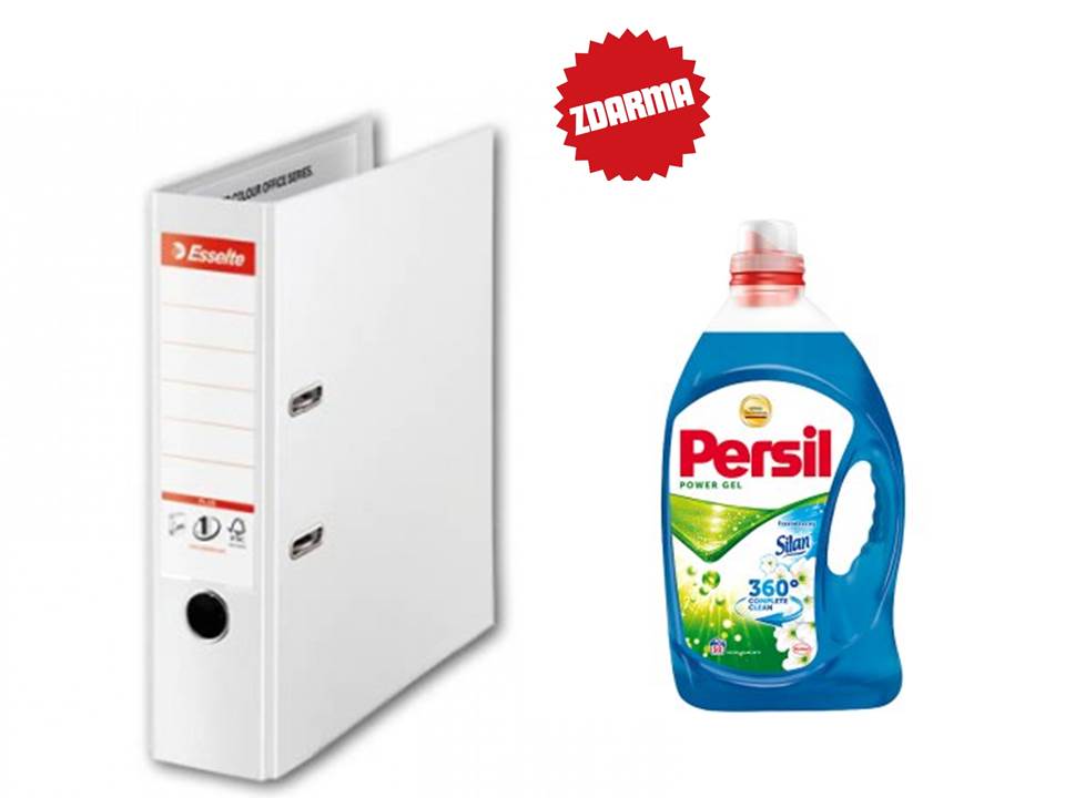 5x Pořadač pákový Esselte No. 1 POWER A4 maxi 80 mm bílý + Persil prací gel 20 PD