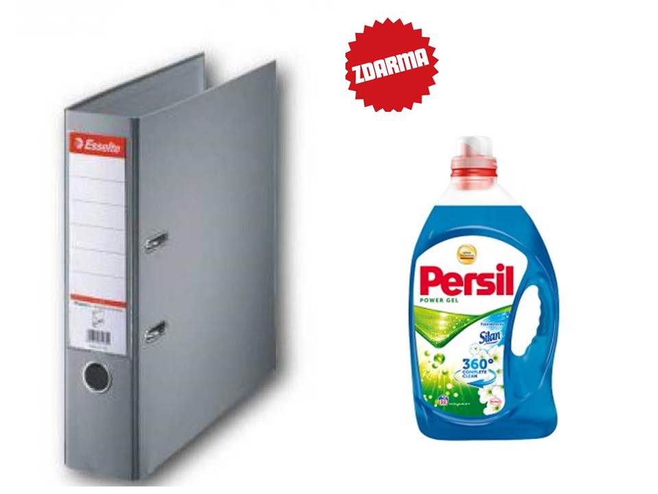 5x Pořadač pákový Esselte No.1 POWER A4 maxi 8 cm šedý + Persil prací gel 20 PD