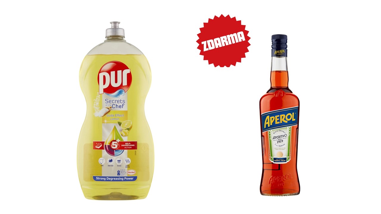 Pur na nádobí lemon 1200ml + dárek Aperol 0,7l